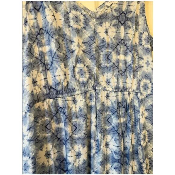 Beach Lunch Lounge Fressia Maxi Sleeveless Dress Womens Large Blue Kaleidoscope - Picture 5 of 6